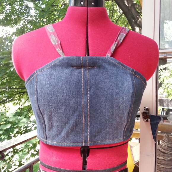 Denim Crop Top - Picture 1 of 2